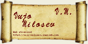 Vujo Milošev vizit kartica